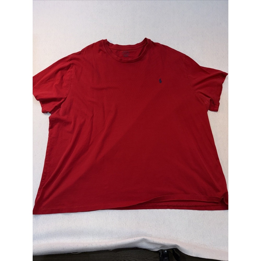 Polo Ralph Lauren Shirt Mens 4XB Red Crew‎ Neck Short Sleeve